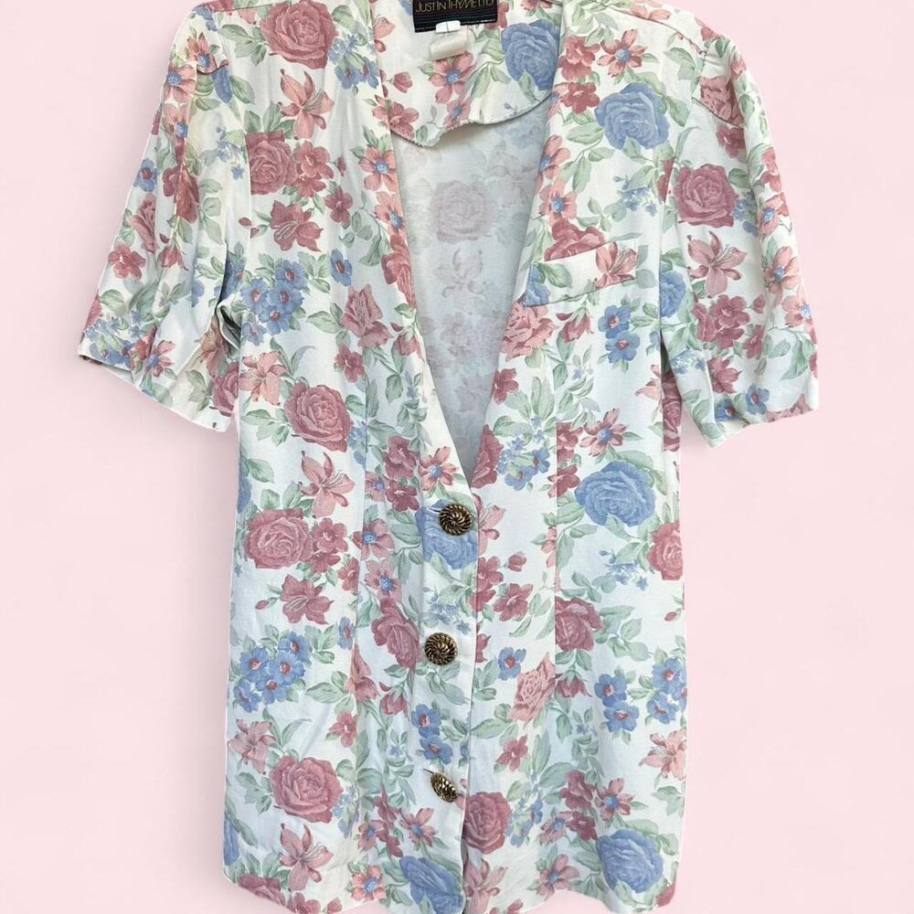 Vintage floral blazer top